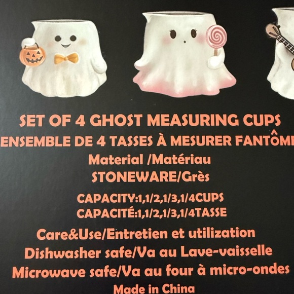 👻Halloween Set Of 4 Ghost Measuring Cups 👻 - Picture 2 of 12